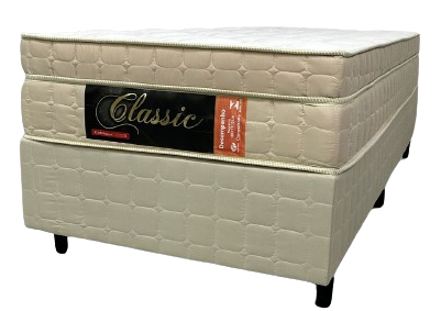 Cama box Solteiro 0,88 x 1,88 x 28 com auxiliar molas ensacadas Classic - Imagem 2