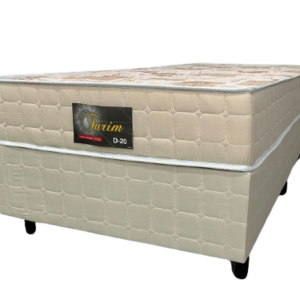 Cama box Solteiro 0,88 x 1,88 x 28 com auxiliar molas ensacadas Classic