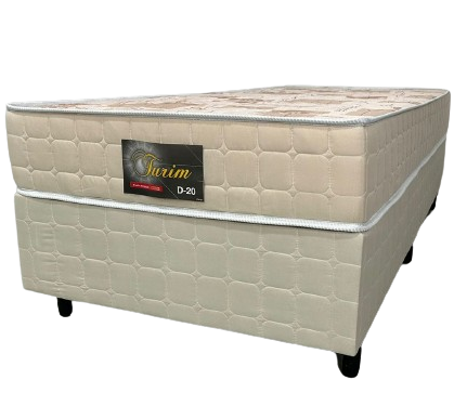 Cama box Solteiro 0,88 x 1,88 x 28 com auxiliar molas ensacadas Classic